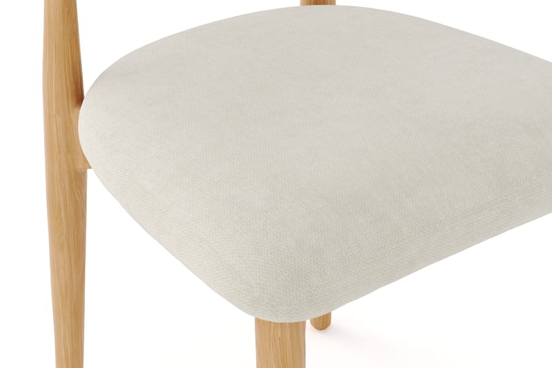 Molly Matstol i trä med tygsits - Ek/Beige - Möbler - Stolar & fåtöljer - Matstol & köksstol