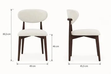 Molly Matstol i trä med tygsits - Rökt ek - Möbler - Stolar & fåtöljer - Matstol & köksstol