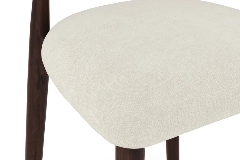 Molly Matstol i trä med tygsits - Valnöt/Beige - Möbler - Stolar & fåtöljer - Matstol & köksstol