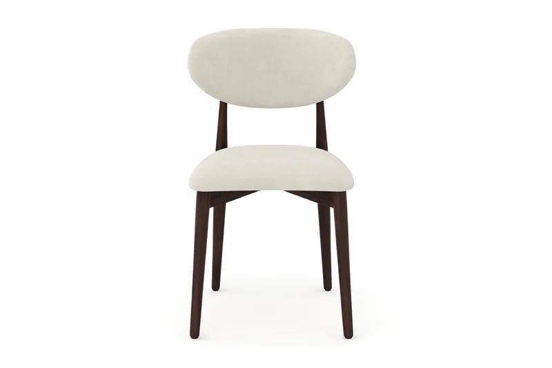 Molly Matstol i trä med tygsits - Valnöt/Beige - Möbler - Stolar & fåtöljer - Matstol & köksstol