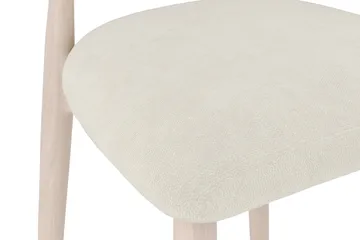 Molly Matstol i trä med tygsits - Whitewash/Beige - Möbler - Stolar & fåtöljer - Matstol & köksstol