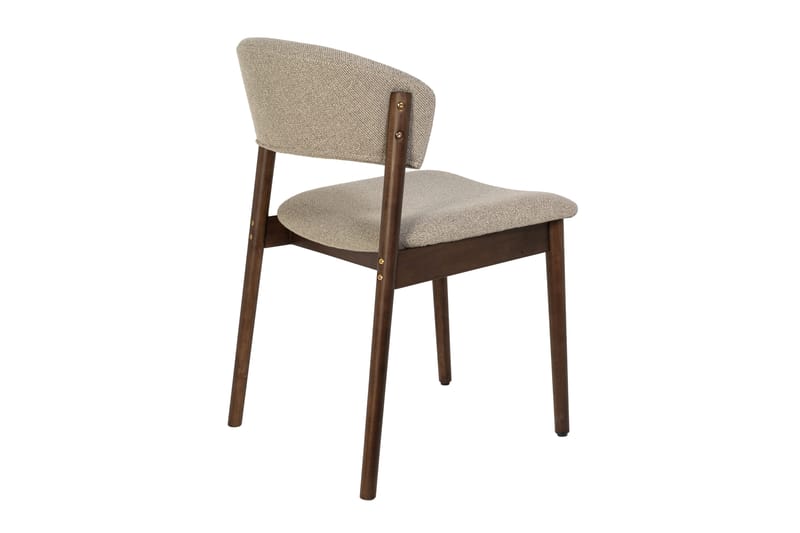 Nala Matstol i trä med tygsits - Greige - Möbler - Stolar & fåtöljer - Matstol & köksstol