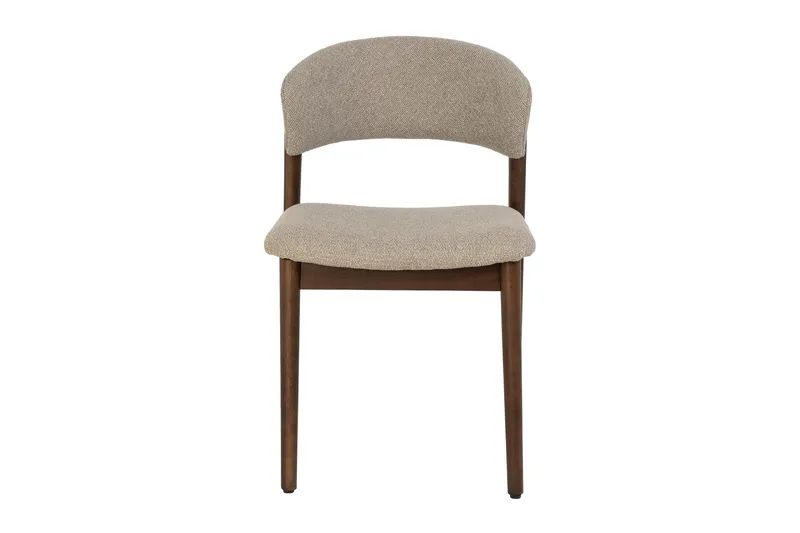 Nala Matstol i trä med tygsits - Greige - Möbler - Stolar & fåtöljer - Matstol & köksstol