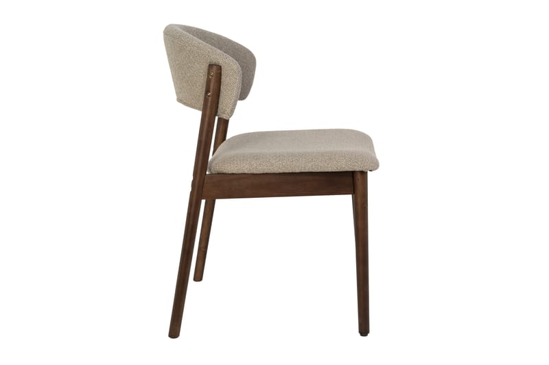 Nala Matstol i trä med tygsits - Greige - Möbler - Stolar & fåtöljer - Matstol & köksstol