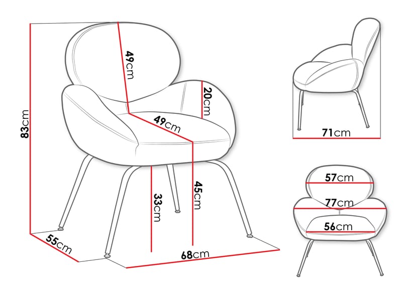 Neylin Fåtölj - Grå - Möbler - Stolar & fåtöljer - Fåtölj