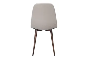 Nibe Matstol & Köksstol i Tyg med Metallben i Valnötsutseende - Beige - Möbler - Stolar & fåtöljer - Matstol & köksstol