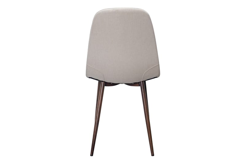 Nibe Matstol & Köksstol i Tyg med Metallben i Valnötsutseende - Beige - Möbler - Stolar & fåtöljer - Matstol & köksstol