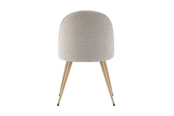 Nibe Plus Matstol & Köksstol i Bouclé med Metallben i Ekutseende - Beige bouclé|Ek - Möbler - Stolar & fåtöljer - Matstol & köksstol
