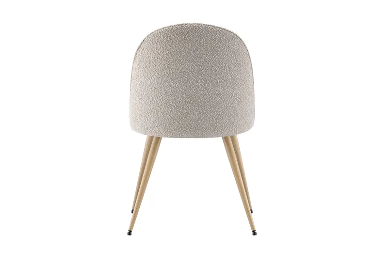 Nibe Plus Matstol & Köksstol i Bouclé med Metallben i Ekutseende - Beige bouclé|Ek - Möbler - Stolar & fåtöljer - Matstol & köksstol