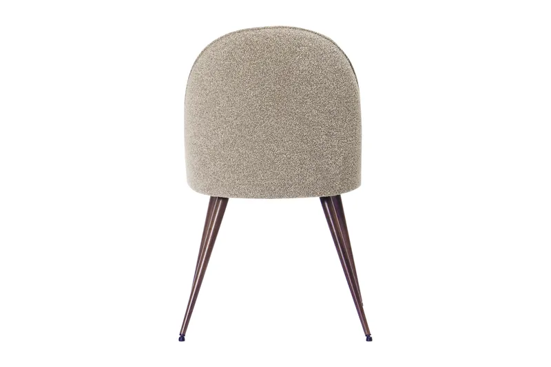 Nibe Plus Matstol - Greige Bouclé / Metallben Valnöt - Möbler - Stolar & fåtöljer - Matstol & köksstol
