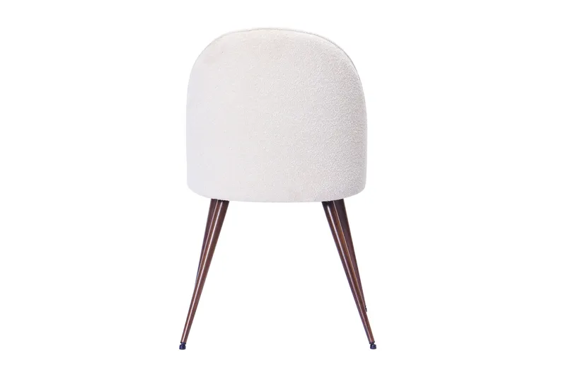 Nibe Plus Matstol - Vit Bouclé / Metallben Valnöt - Möbler - Stolar & fåtöljer - Matstol & köksstol