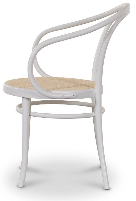 No 30 Karmstol med rottingsits - Vit/Rotting - vit/rotting - Möbler - Stolar & fåtöljer - Matstol & köksstol