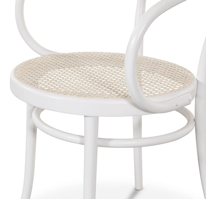 No 30 Karmstol med rottingsits - Vit/Rotting - vit/rotting - Möbler - Stolar & fåtöljer - Matstol & köksstol