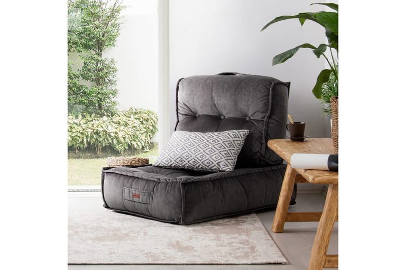 1-sits soffa Wenarport Antracit - Antracit - Möbler - Stolar & fåtöljer - Pall & puff - Sittpuff