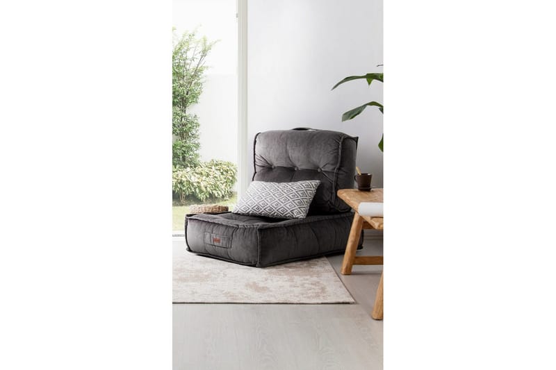 1-sits soffa Wenarport Antracit - Antracit - Möbler - Stolar & fåtöljer - Pall & puff - Sittpuff