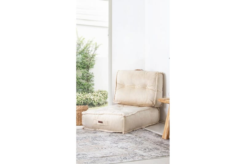1-sits soffa Wenarport Beige - Beige - Möbler - Stolar & fåtöljer - Pall & puff - Sittpuff