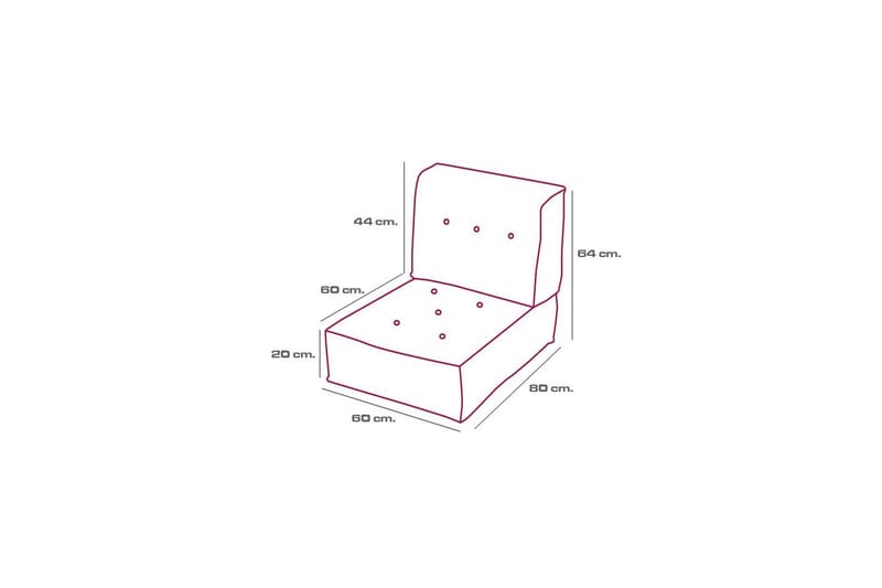 1-sits soffa Wenarport Lime - Lime - Möbler - Stolar & fåtöljer - Pall & puff - Sittpuff