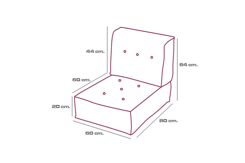 1-sits soffa Wenarport Petrolgrön - Petrolgrön - Möbler - Stolar & fåtöljer - Pall & puff - Sittpuff