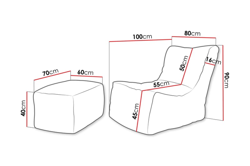 Afridi Sittpuff Utomhus 100 cm - Beige - Möbler - Stolar & fåtöljer - Pall & puff - Sittpuff