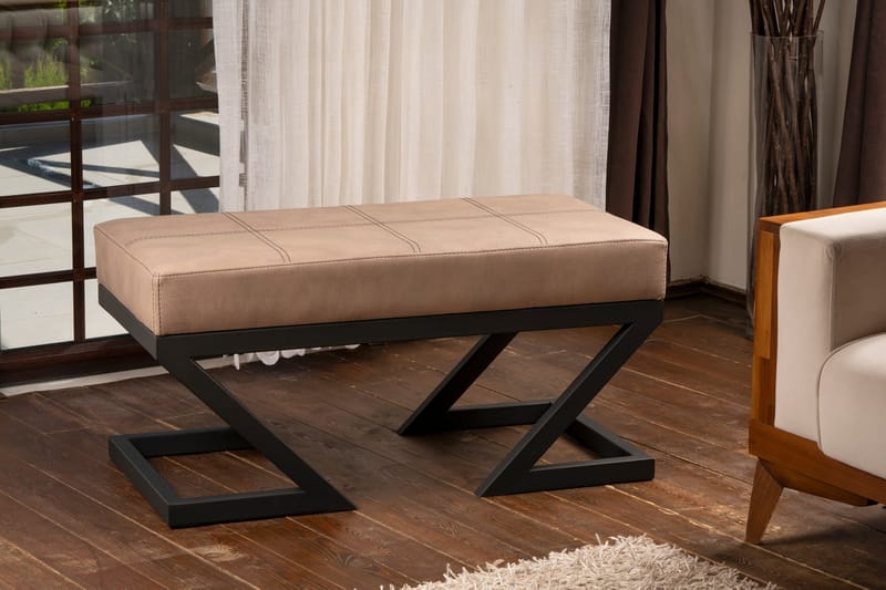 Agordina Sittpall - Beige/Svart - Möbler - Stolar & fåtöljer - Pall & puff