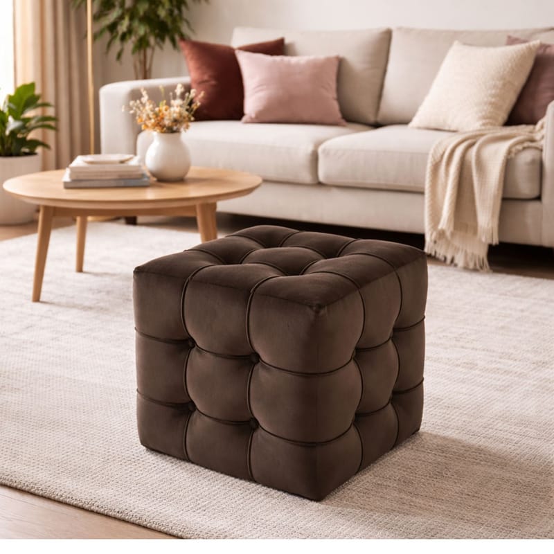 Ameias Sittpuff 42 cm - Brun - Möbler - Stolar & fåtöljer - Pall & puff - Sittpuff