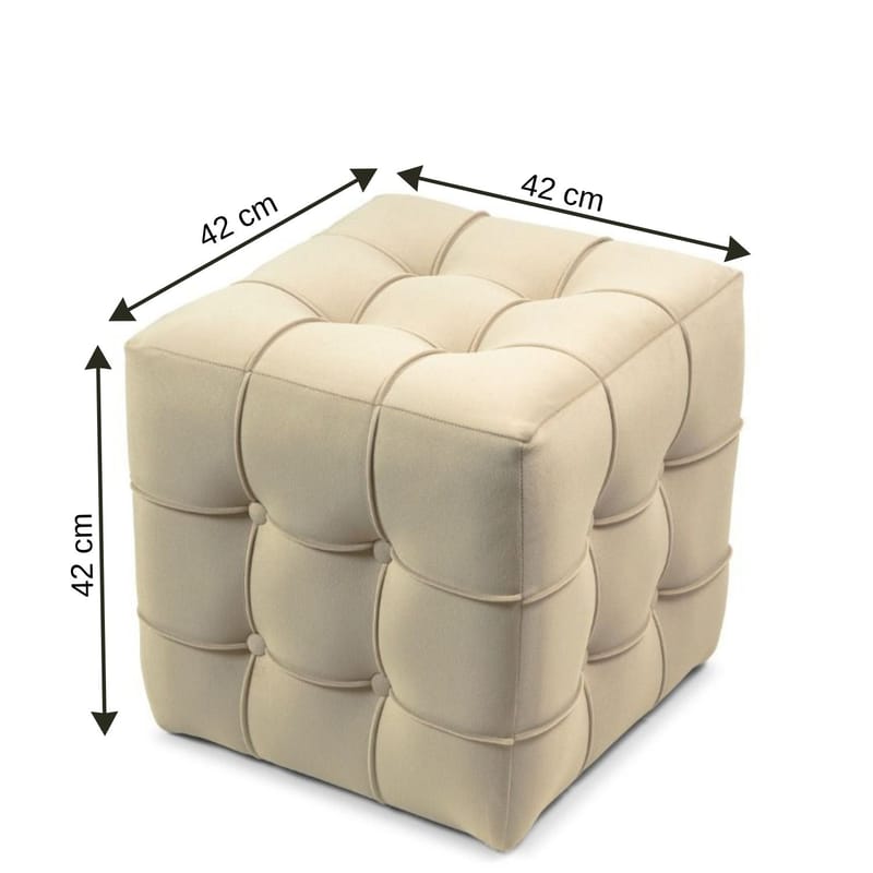 Ameias Sittpuff 42 cm - Cream - Möbler - Stolar & fåtöljer - Pall & puff - Sittpuff