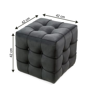 Ameias Sittpuff 42 cm - Grå - Möbler - Stolar & fåtöljer - Pall & puff - Sittpuff