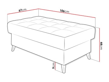 Amshyttan Fotpall 106 cm - Blå - Möbler - Stolar & fåtöljer - Pall & puff - Fotpall