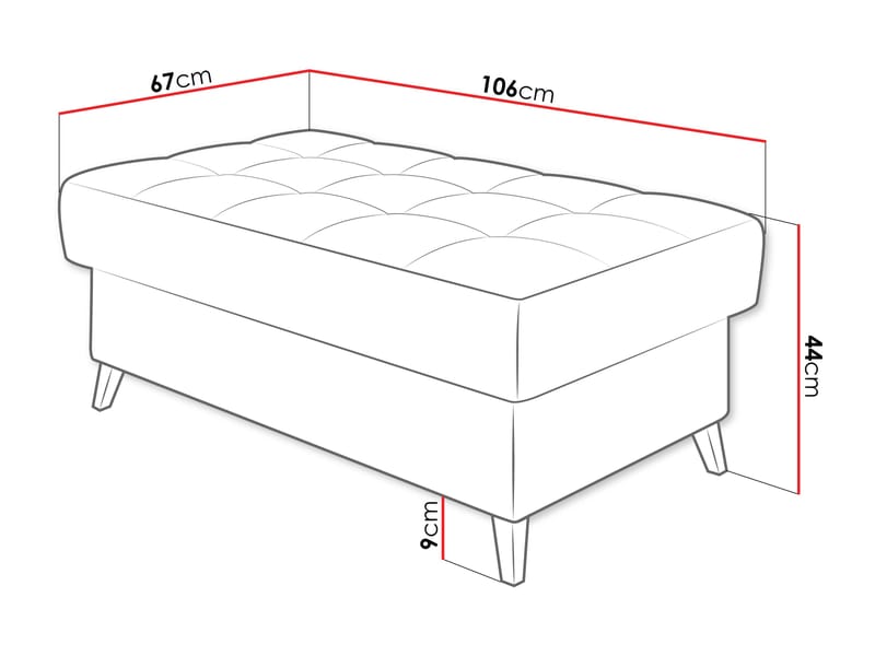 Amshyttan Fotpall 106 cm - Lila - Möbler - Stolar & fåtöljer - Pall & puff - Fotpall