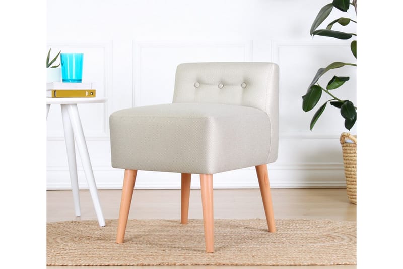 Anaro Sittpuff 43 cm Rektangulär - Beige - Möbler - Stolar & fåtöljer - Pall & puff - Sittpuff