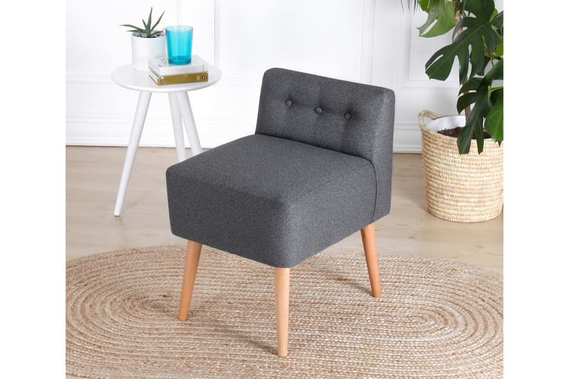 Anaro Sittpuff 43 cm Rektangulär - Grå - Möbler - Stolar & fåtöljer - Pall & puff - Sittpuff