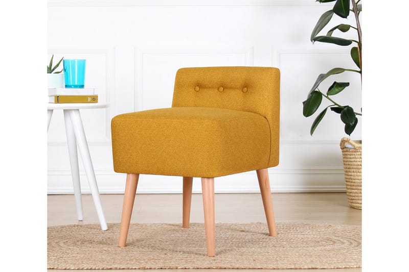 Anaro Sittpuff 43 cm Rektangulär - Gul - Möbler - Stolar & fåtöljer - Pall & puff - Sittpuff