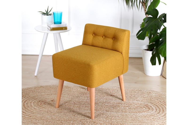 Anaro Sittpuff 43 cm Rektangulär - Gul - Möbler - Stolar & fåtöljer - Pall & puff - Sittpuff