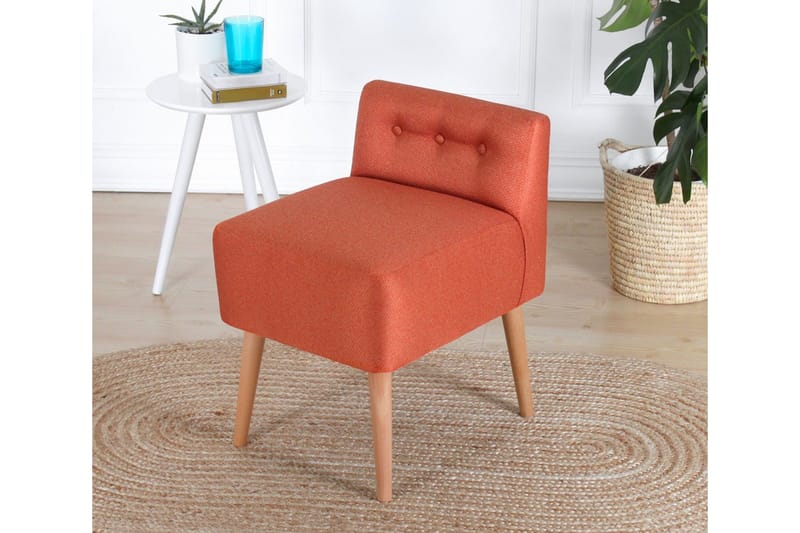 Anaro Sittpuff 43 cm Rektangulär - Orange - Möbler - Stolar & fåtöljer - Pall & puff - Sittpuff