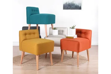 Anaro Sittpuff 43 cm Rektangulär - Orange - Möbler - Stolar & fåtöljer - Pall & puff - Sittpuff