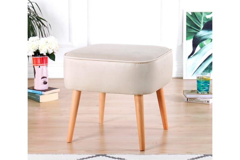 Anaro Sittpuff 45 cm Rektangulär - Beige - Möbler - Stolar & fåtöljer - Pall & puff - Sittpuff