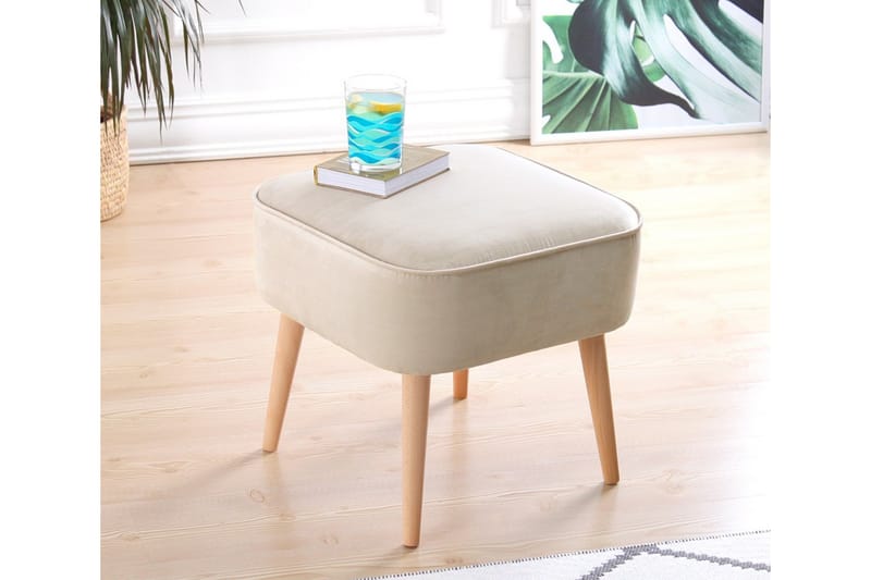 Anaro Sittpuff 45 cm Rektangulär - Beige - Möbler - Stolar & fåtöljer - Pall & puff - Sittpuff
