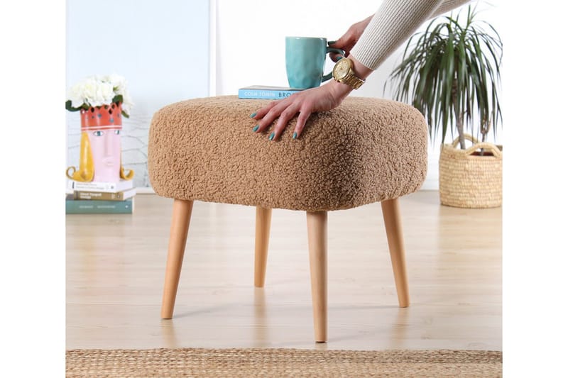 Anaro Sittpuff 45 cm Rektangulär - Brun - Möbler - Stolar & fåtöljer - Pall & puff - Sittpuff