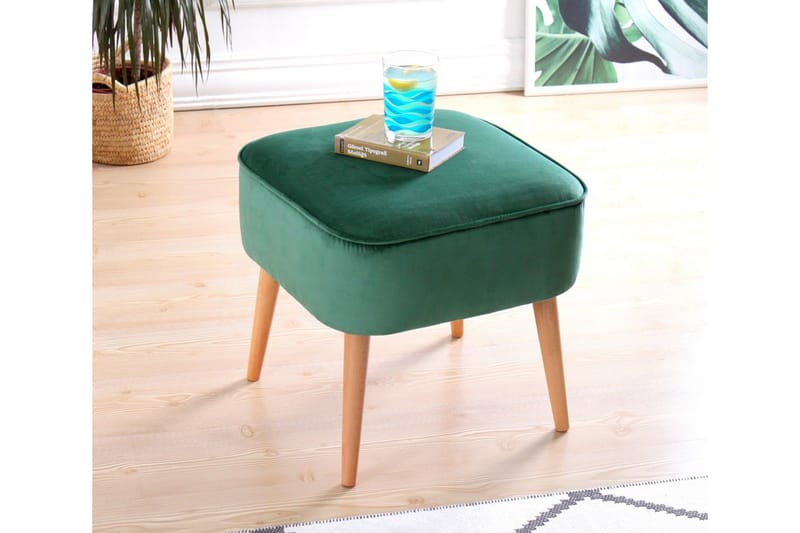 Anaro Sittpuff 45 cm Rektangulär - Grön - Möbler - Stolar & fåtöljer - Pall & puff - Sittpuff