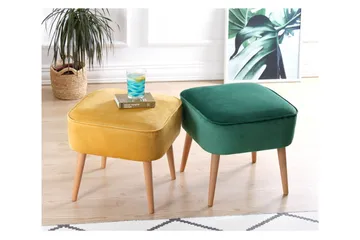Anaro Sittpuff 45 cm Rektangulär - Gul - Möbler - Stolar & fåtöljer - Pall & puff - Sittpuff