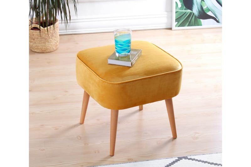 Anaro Sittpuff 45 cm Rektangulär - Gul - Möbler - Stolar & fåtöljer - Pall & puff - Sittpuff