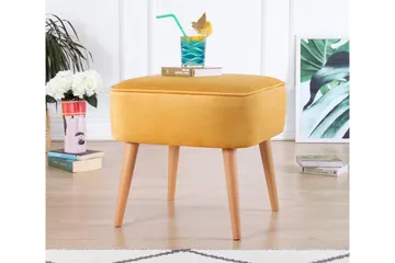 Anaro Sittpuff 45 cm Rektangulär - Gul - Möbler - Stolar & fåtöljer - Pall & puff - Sittpuff