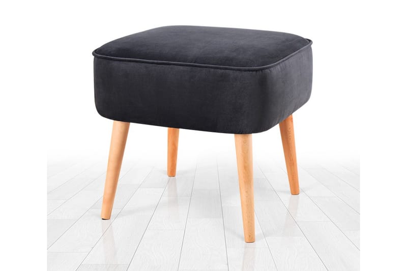 Anaro Sittpuff 45 cm Rektangulär - Mörkgrå - Möbler - Stolar & fåtöljer - Pall & puff - Sittpuff