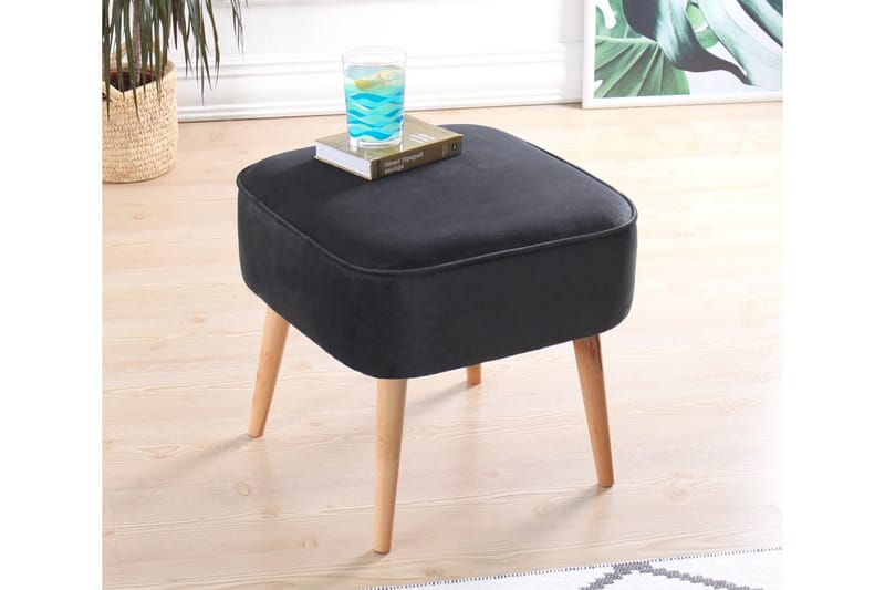 Anaro Sittpuff 45 cm Rektangulär - Mörkgrå - Möbler - Stolar & fåtöljer - Pall & puff - Sittpuff