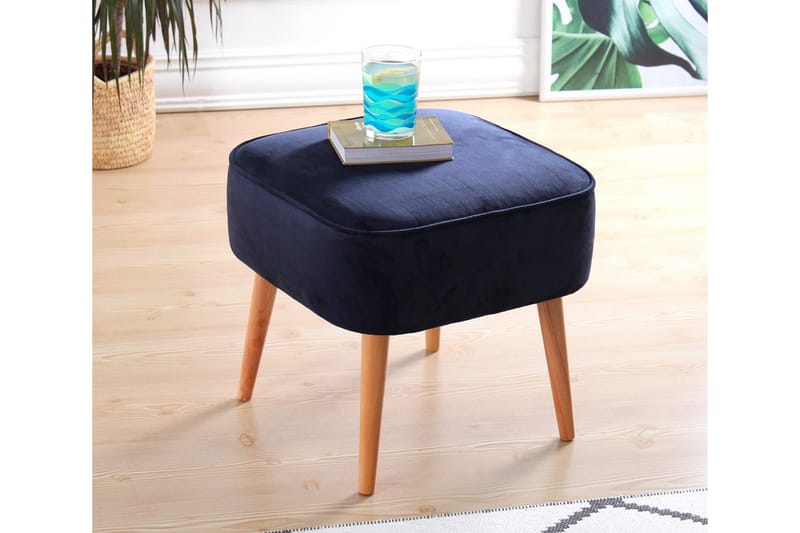 Anaro Sittpuff 45 cm Rektangulär - Marinblå - Möbler - Stolar & fåtöljer - Pall & puff - Sittpuff