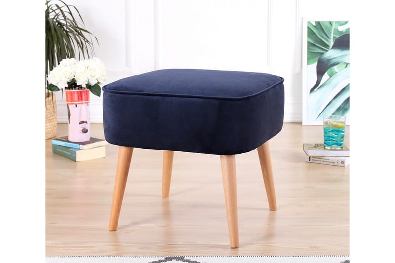 Anaro Sittpuff 45 cm Rektangulär - Marinblå - Möbler - Stolar & fåtöljer - Pall & puff - Sittpuff