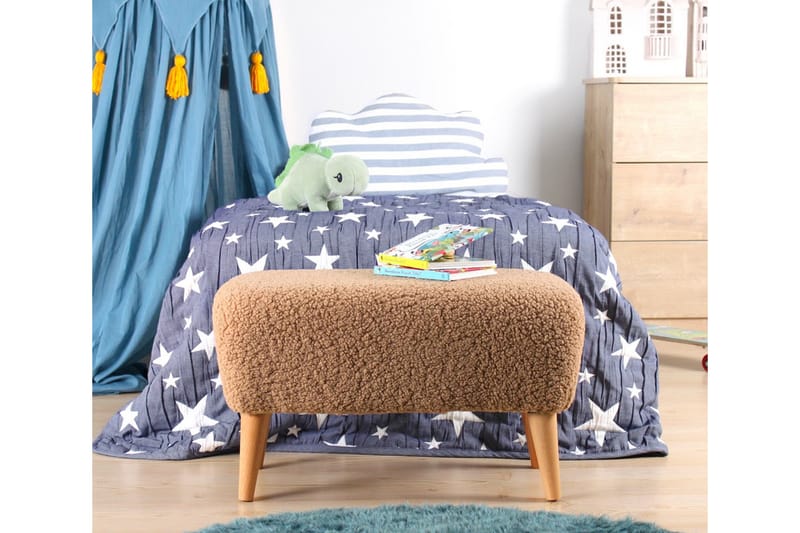 Anaro Sittpuff 61 cm Rektangulär - Brun - Möbler - Stolar & fåtöljer - Pall & puff - Sittpuff