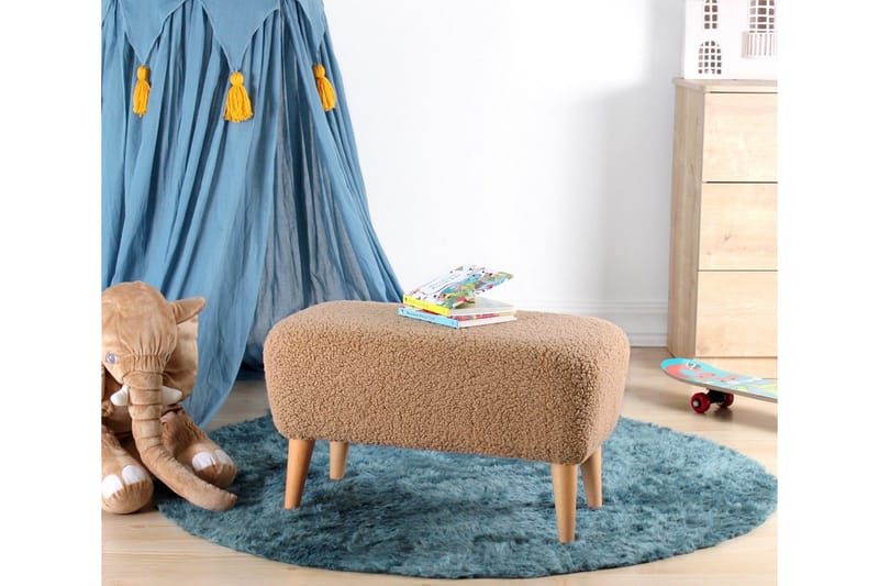 Anaro Sittpuff 61 cm Rektangulär - Brun - Möbler - Stolar & fåtöljer - Pall & puff - Sittpuff