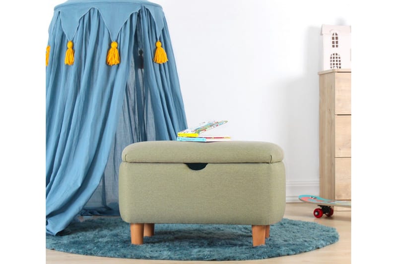 Anaro Sittpuff 61 cm Rektangulär - Grön - Möbler - Stolar & fåtöljer - Pall & puff - Sittpuff - Sittpuff med förvaring