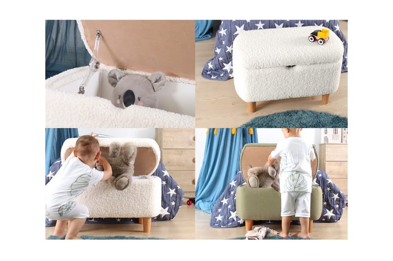 Anaro Sittpuff 61 cm Rektangulär - Grön - Möbler - Stolar & fåtöljer - Pall & puff - Sittpuff - Sittpuff med förvaring